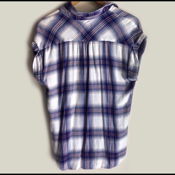 Rails Sleeveless Plaid Top - Red, White, Blue XS - Picture 2 of 3